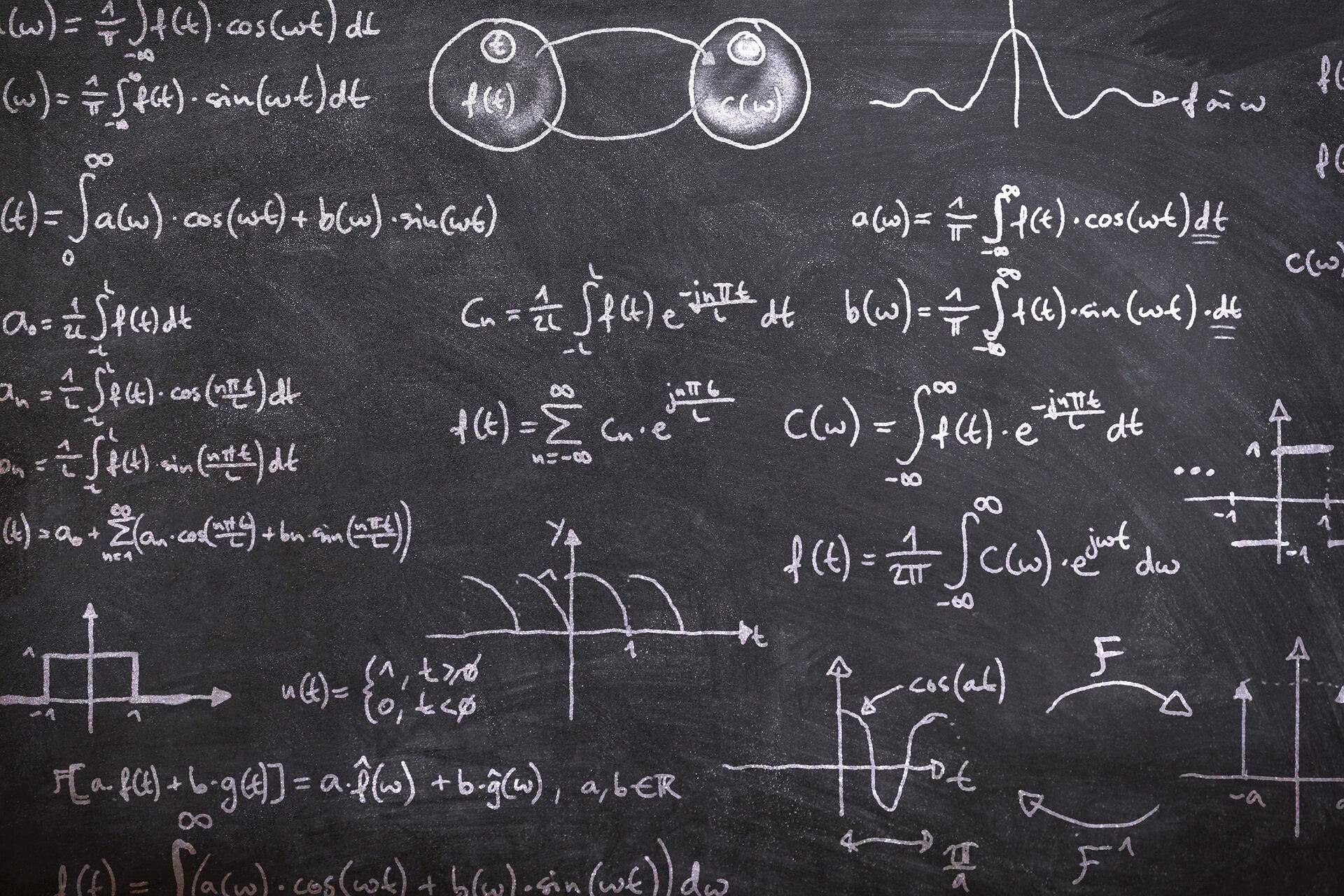 Mathematische Formeln an der Tafel