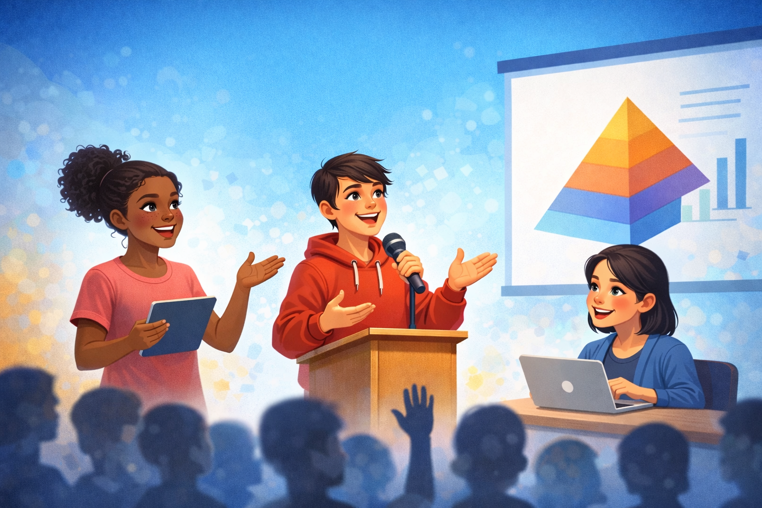 Jugendliche präsentieren