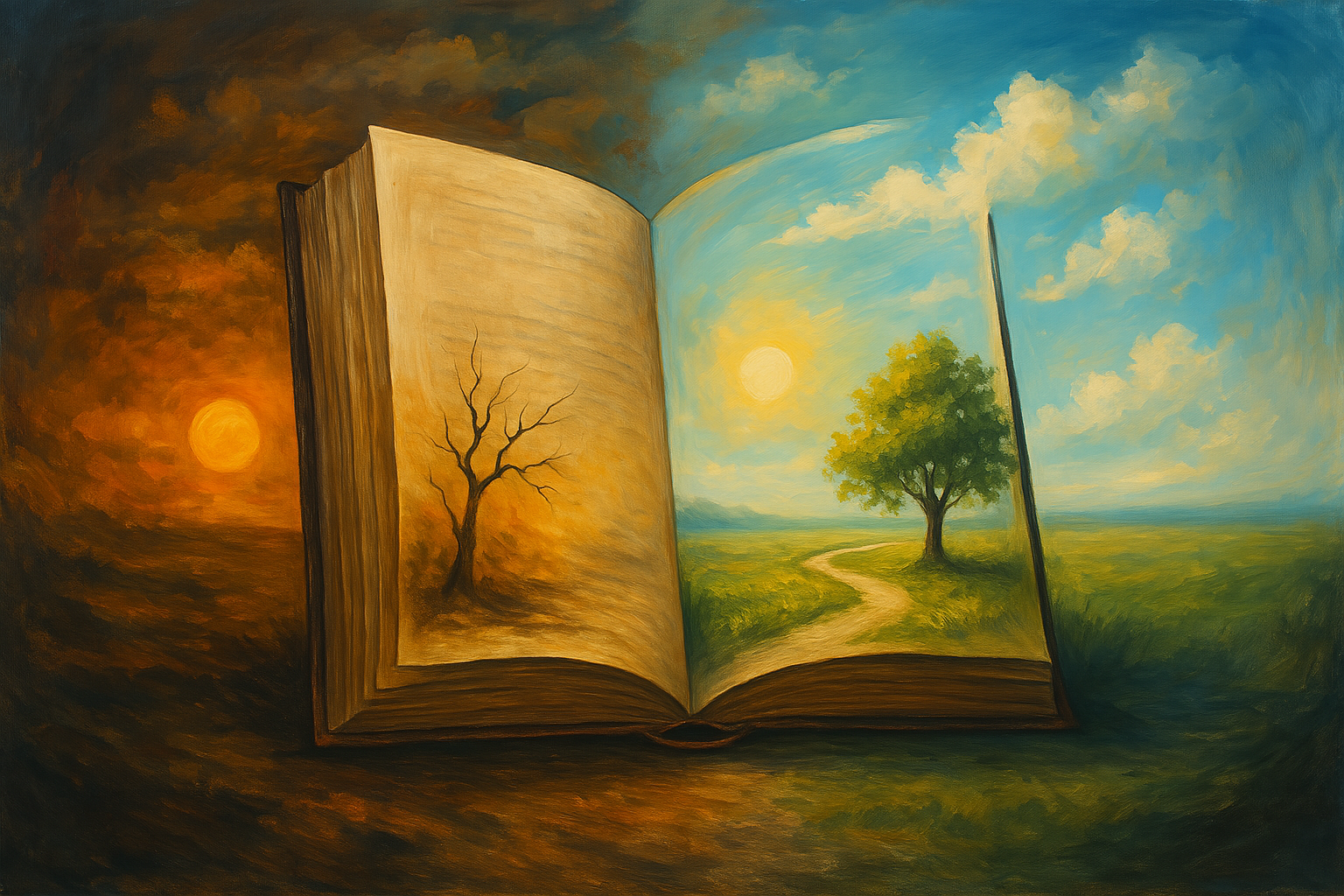 Buch und Landschaft