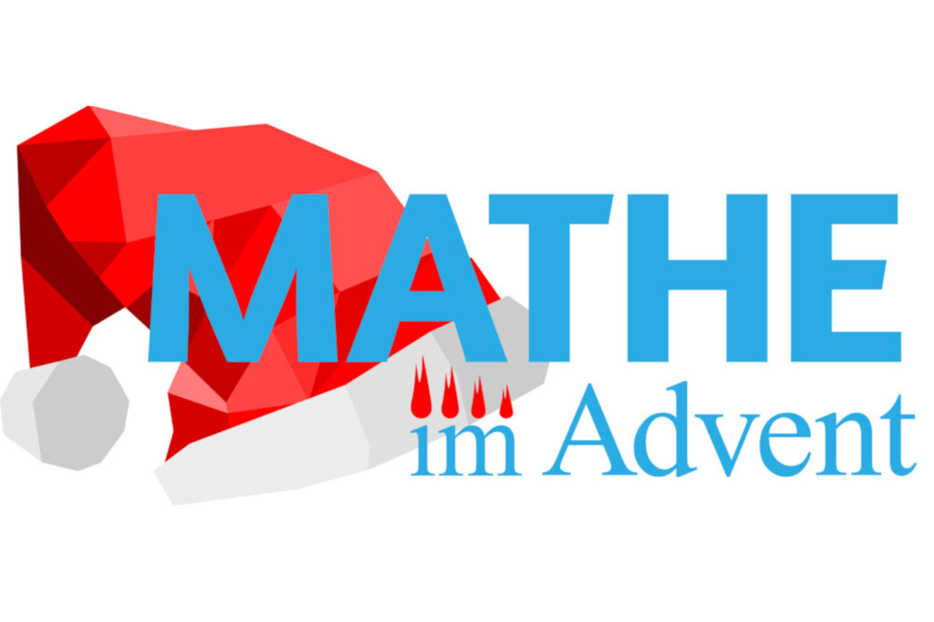 Logo von Mathe im Advent mit Weihnachtsmütze