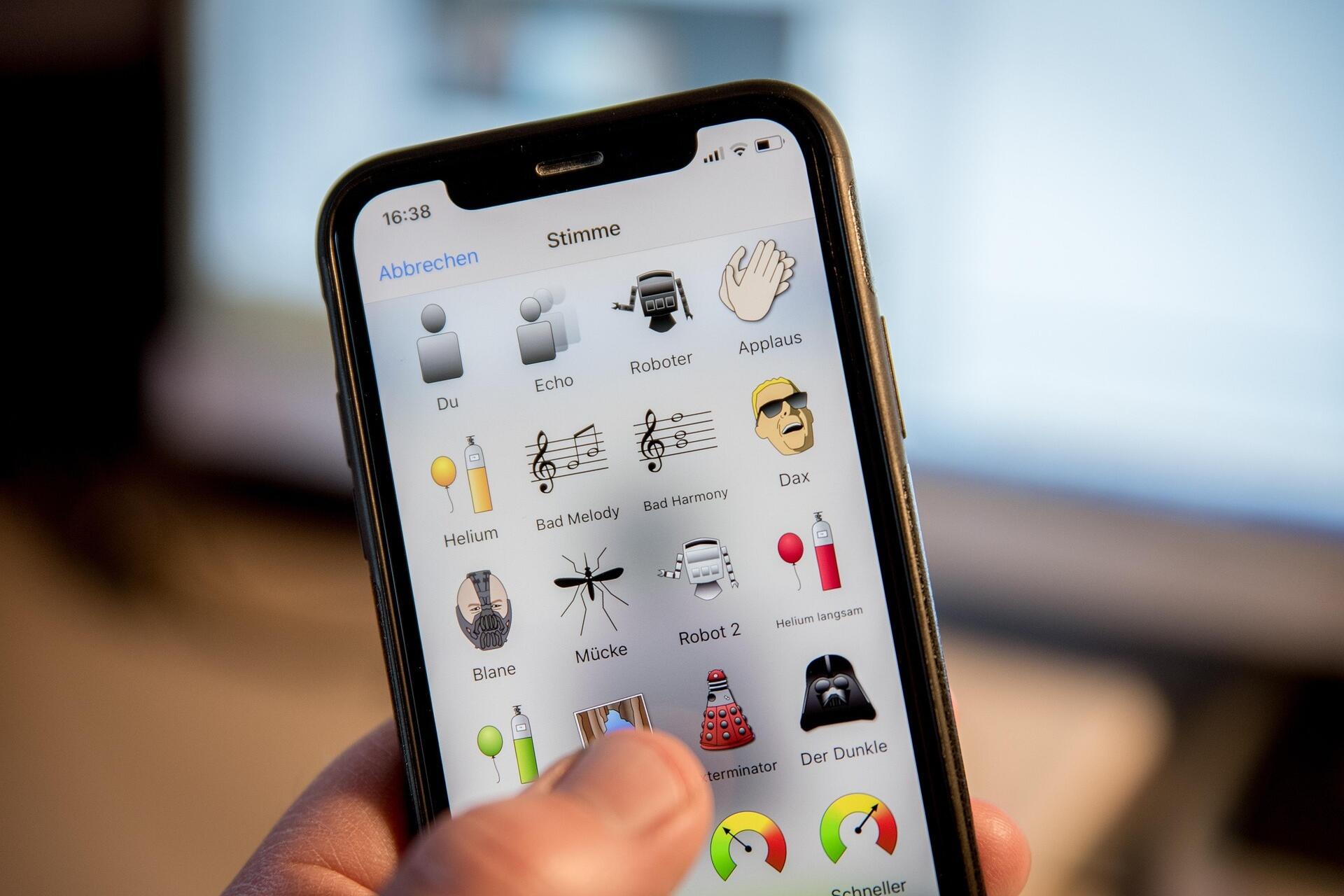 Handybildschirm mit Icons