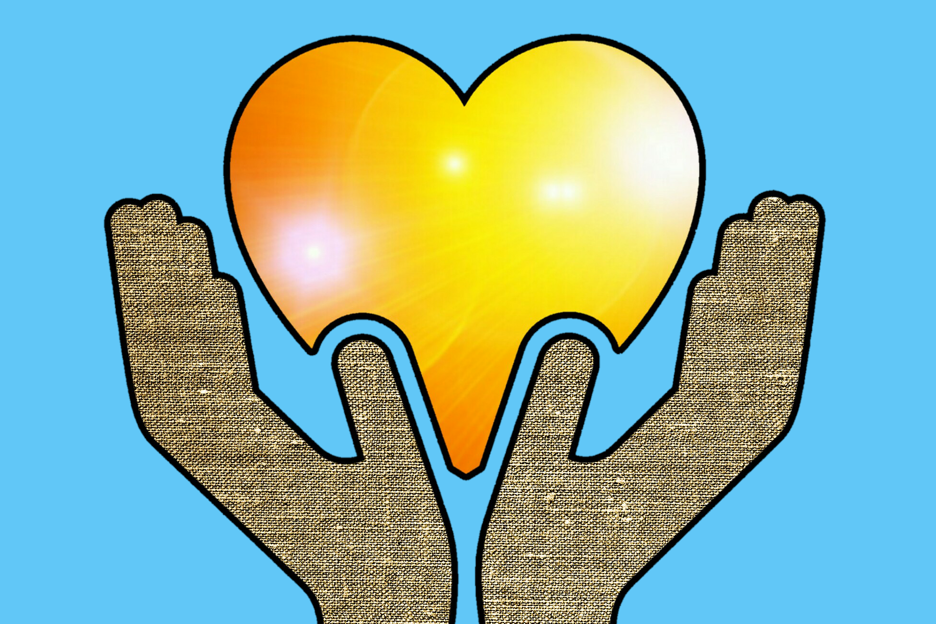 Hände halten ein Herz