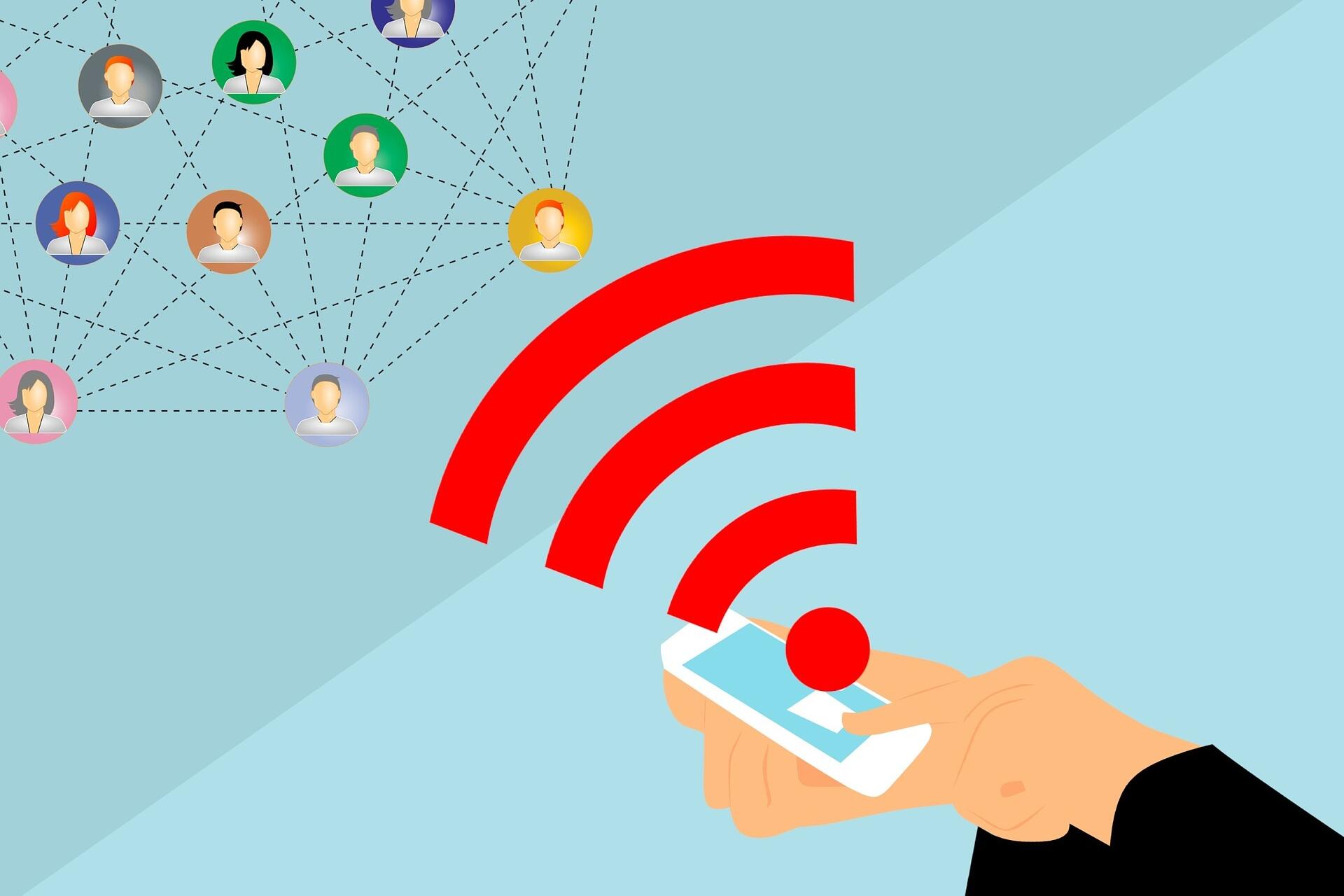 Podcast-Symbol - Signal erreicht mehrere Personen