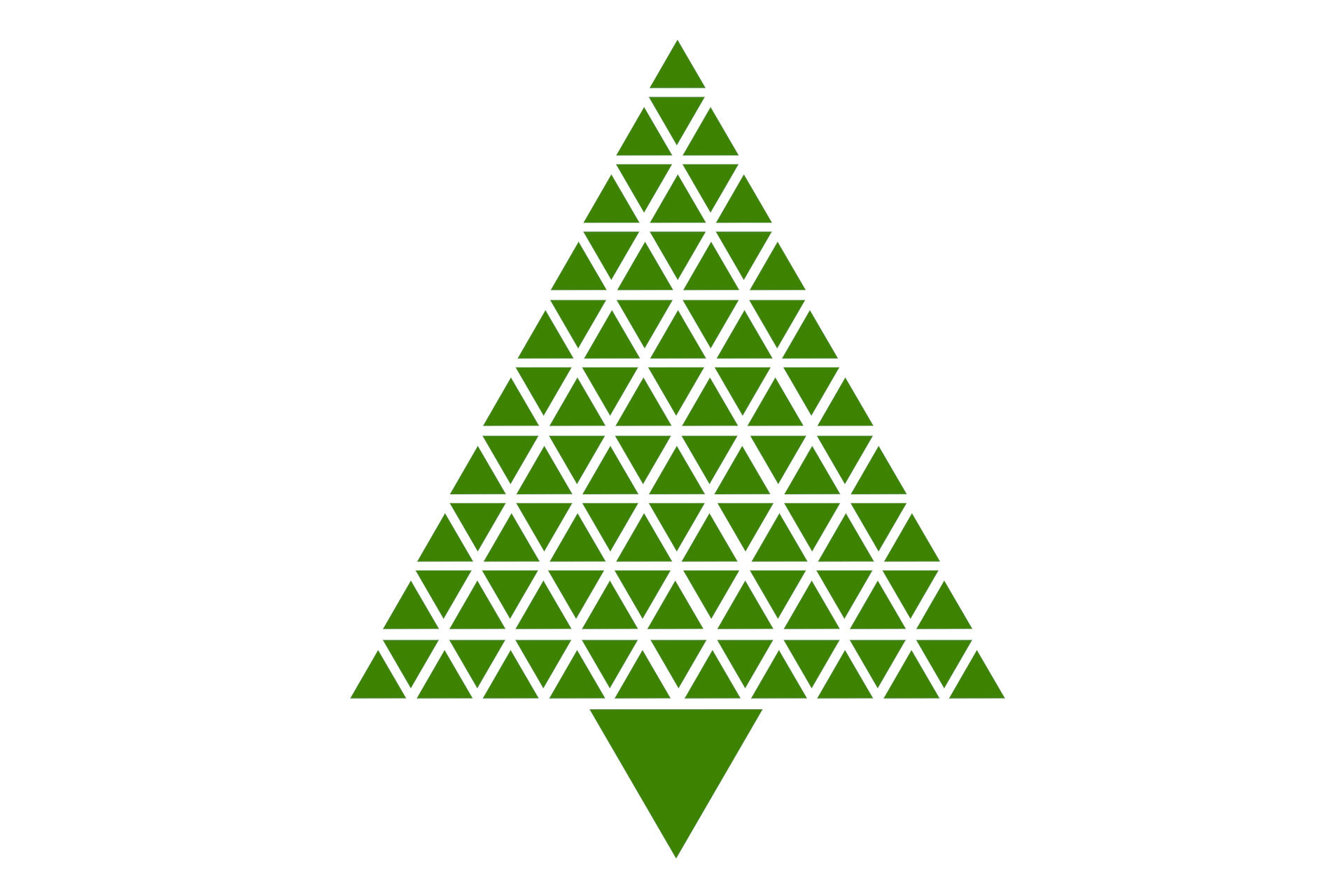 Weihnachtsbaum aus Dreiecken
