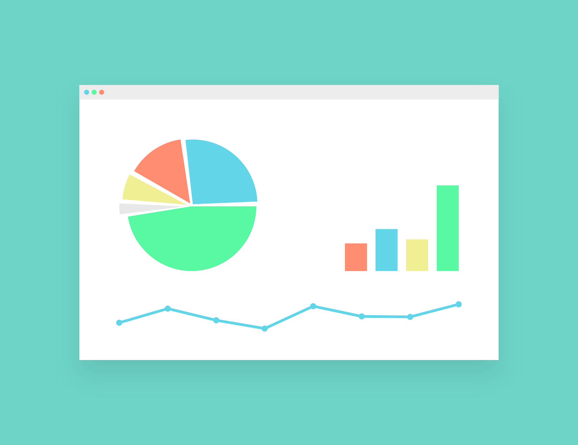 Grafiken und Statistiken in einer Zeichnung