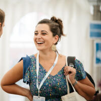 Anne Vohrmann auf einer Tagung