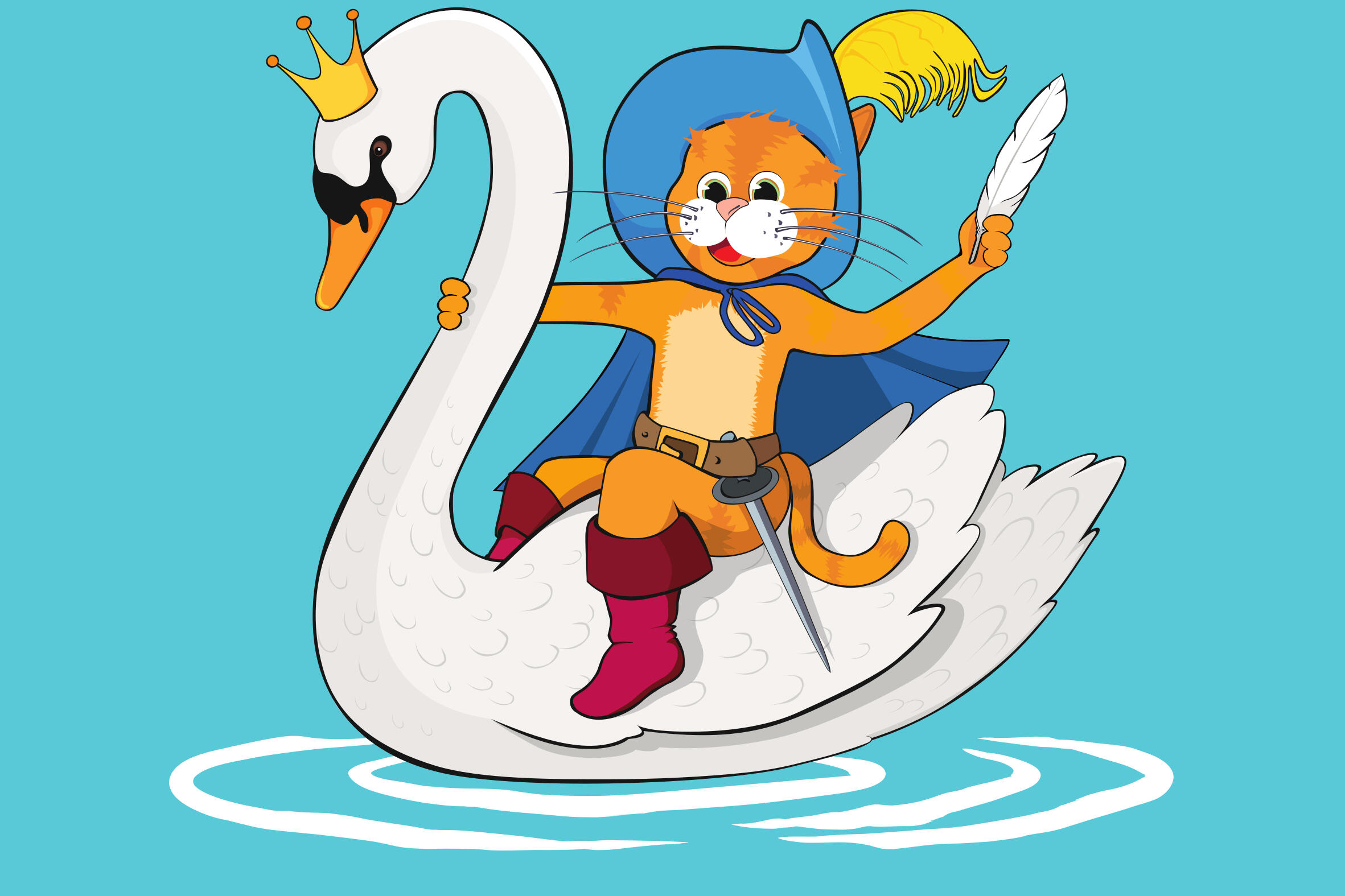 Schwan und Kater