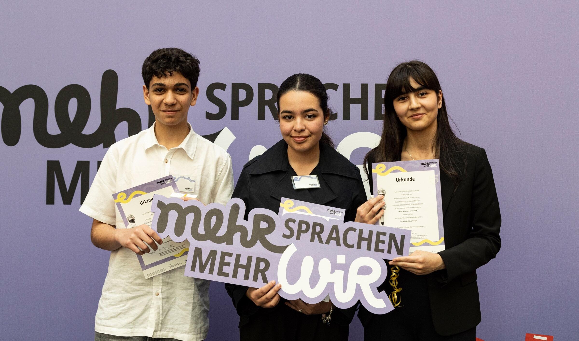 Gewinnerinnen und Gewinner des Redewettbewerbs