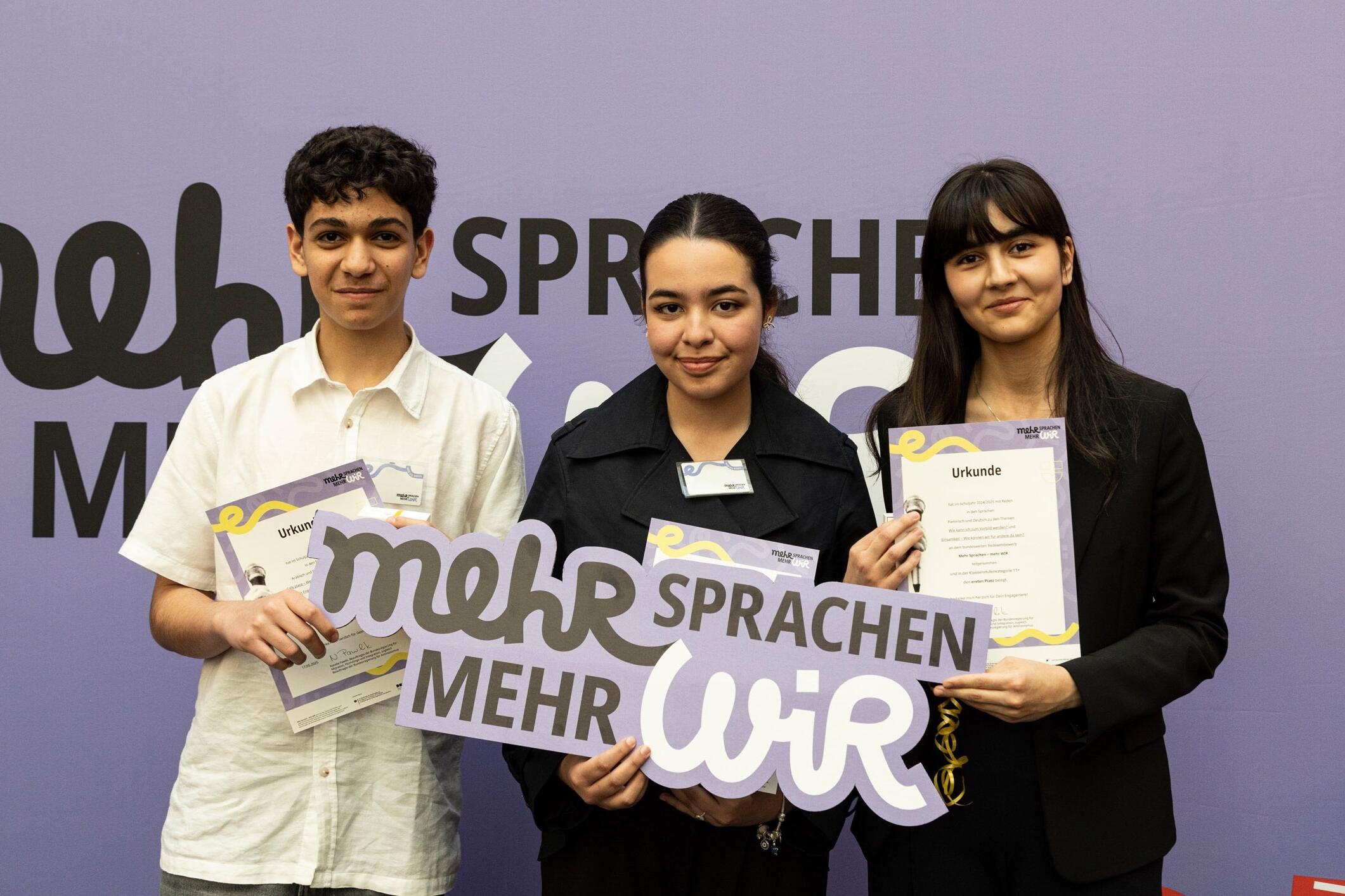 Gewinnerinnen und Gewinner des Redewettbewerbs
