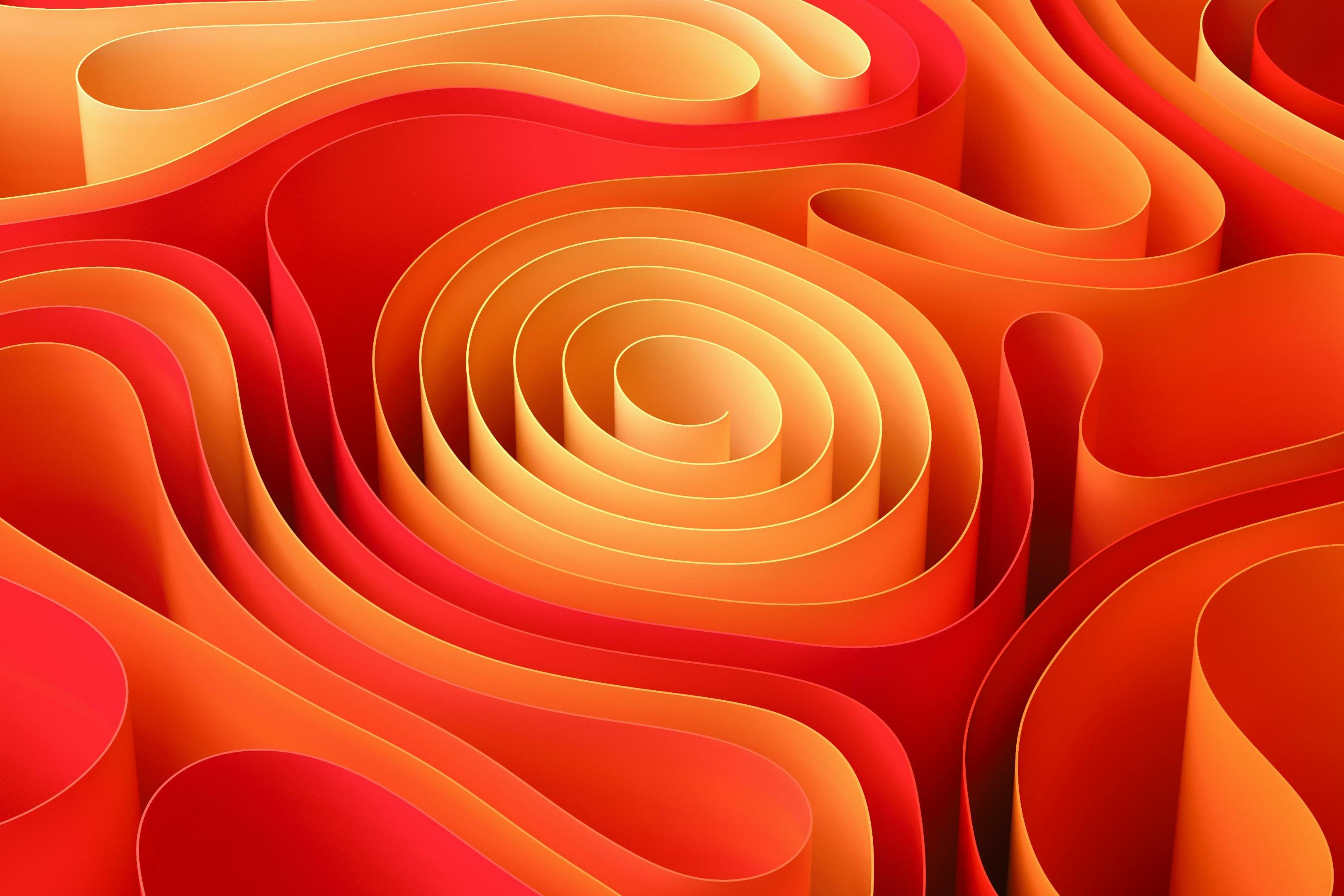 Wellpappe in Orange