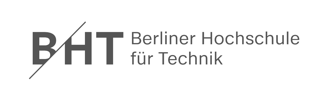Logo der Berliner Hochschule, Grauer Schriftzug mit dem Text Berliner Hochschule für Technik