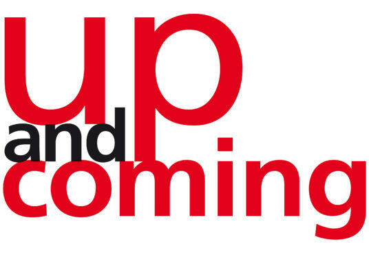 Das Logo des Filmwettbewerbs mit dem Text up and coming