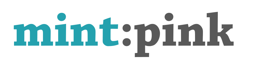 mint:pink Schriftzug
