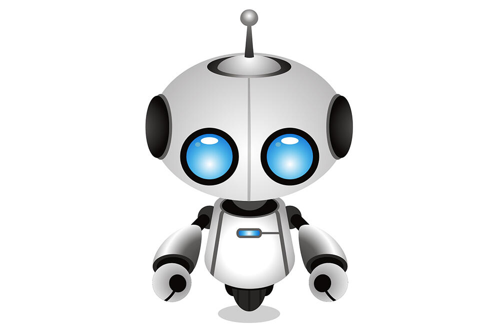 Grafische Darstellung eines kleinen Roboters