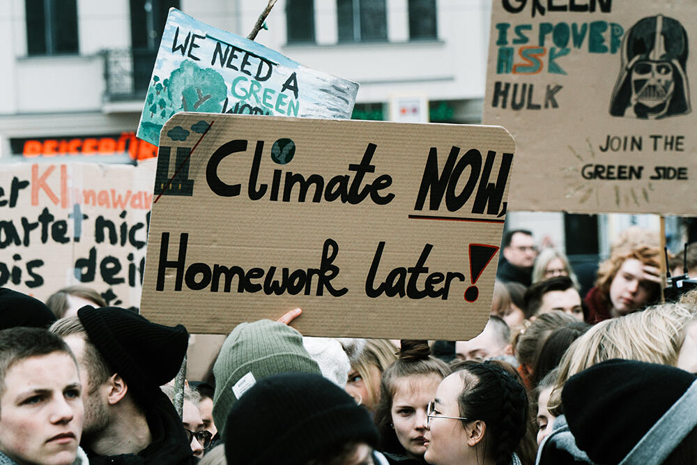 Schüler bei einer Fridays for Future-Demonstration