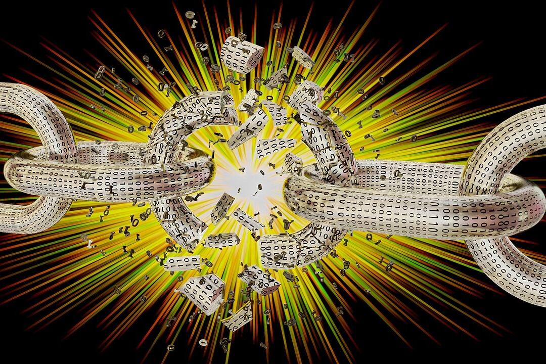 Graphische Darstellung einer Blockchain-Kette