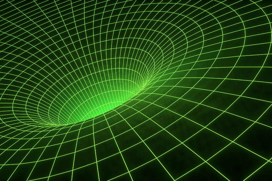 Visualisierung von Raum, Zeit, Licht und Tunnel