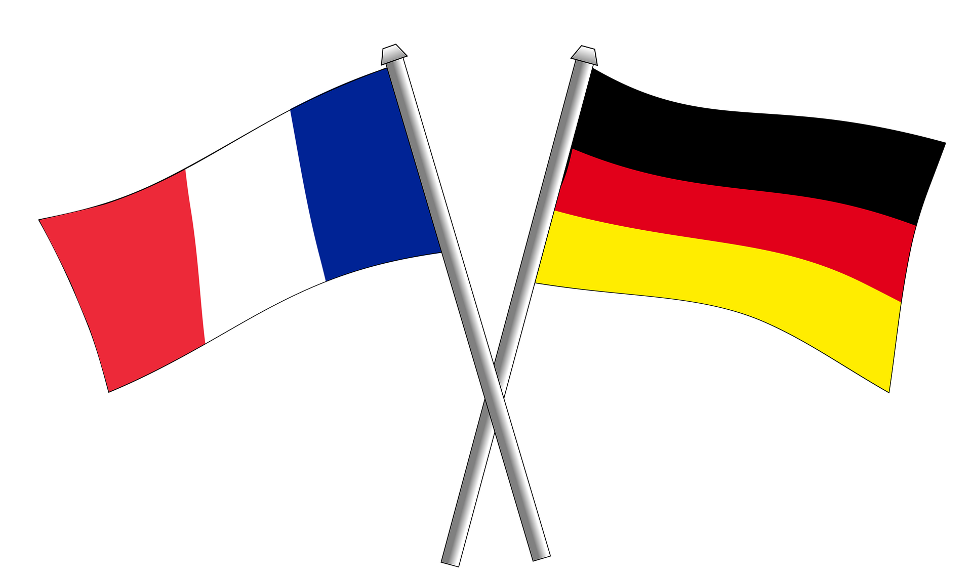 Flaggen Frankreich Deutschland