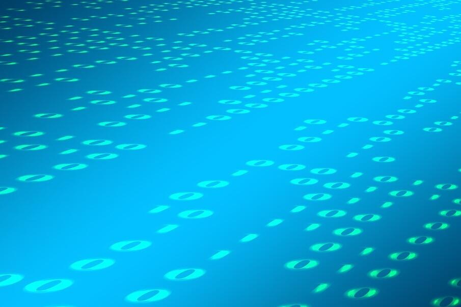 Abbildung von binären Zahlen 0 und 1 zur Veranschaulichung von digitalen Programmen.