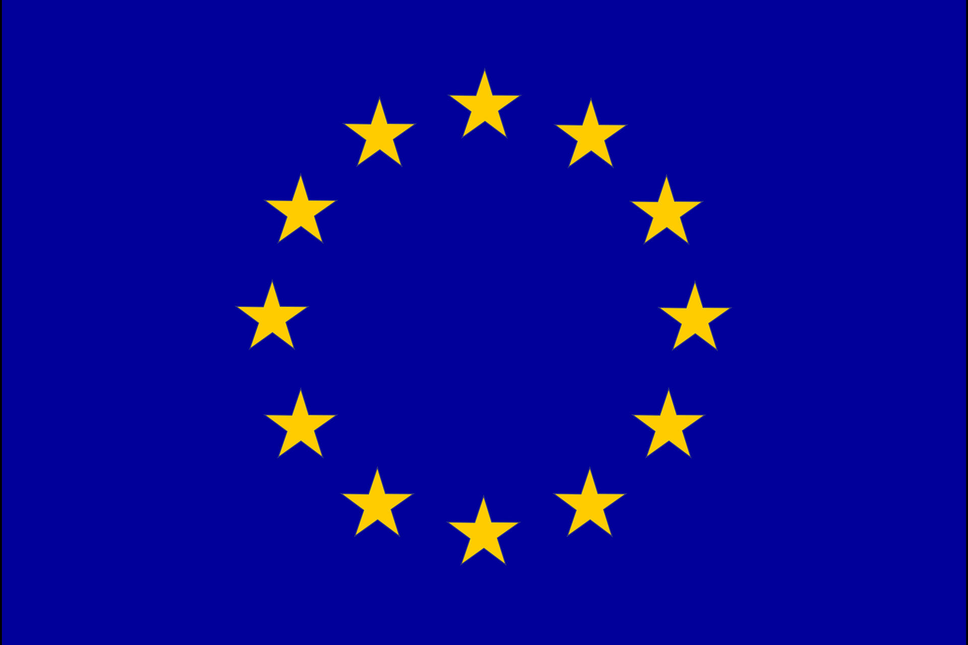Die Flage der Europäischen Union, des Europarates