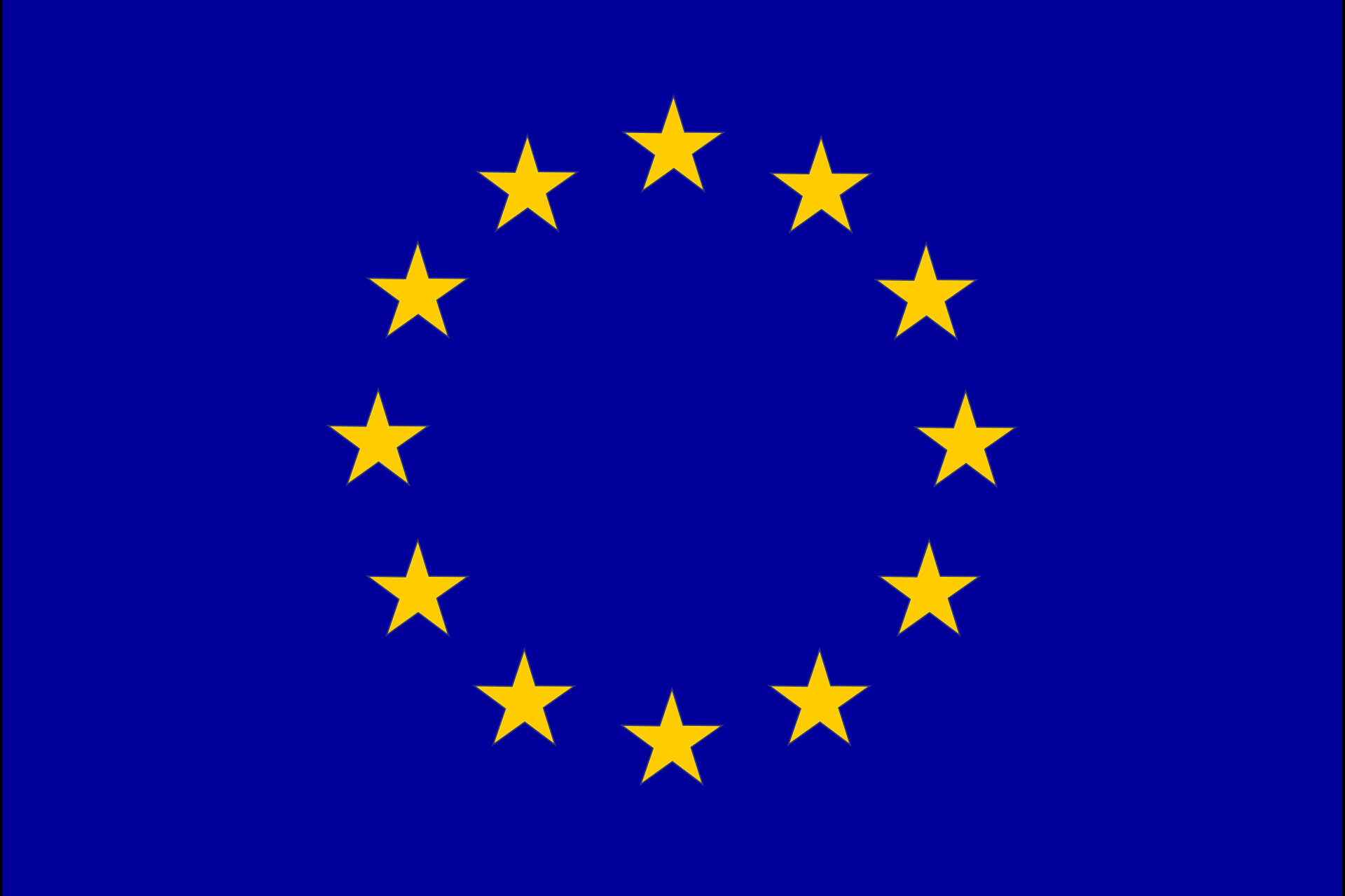 Die Flage der Europäischen Union, des Europarates