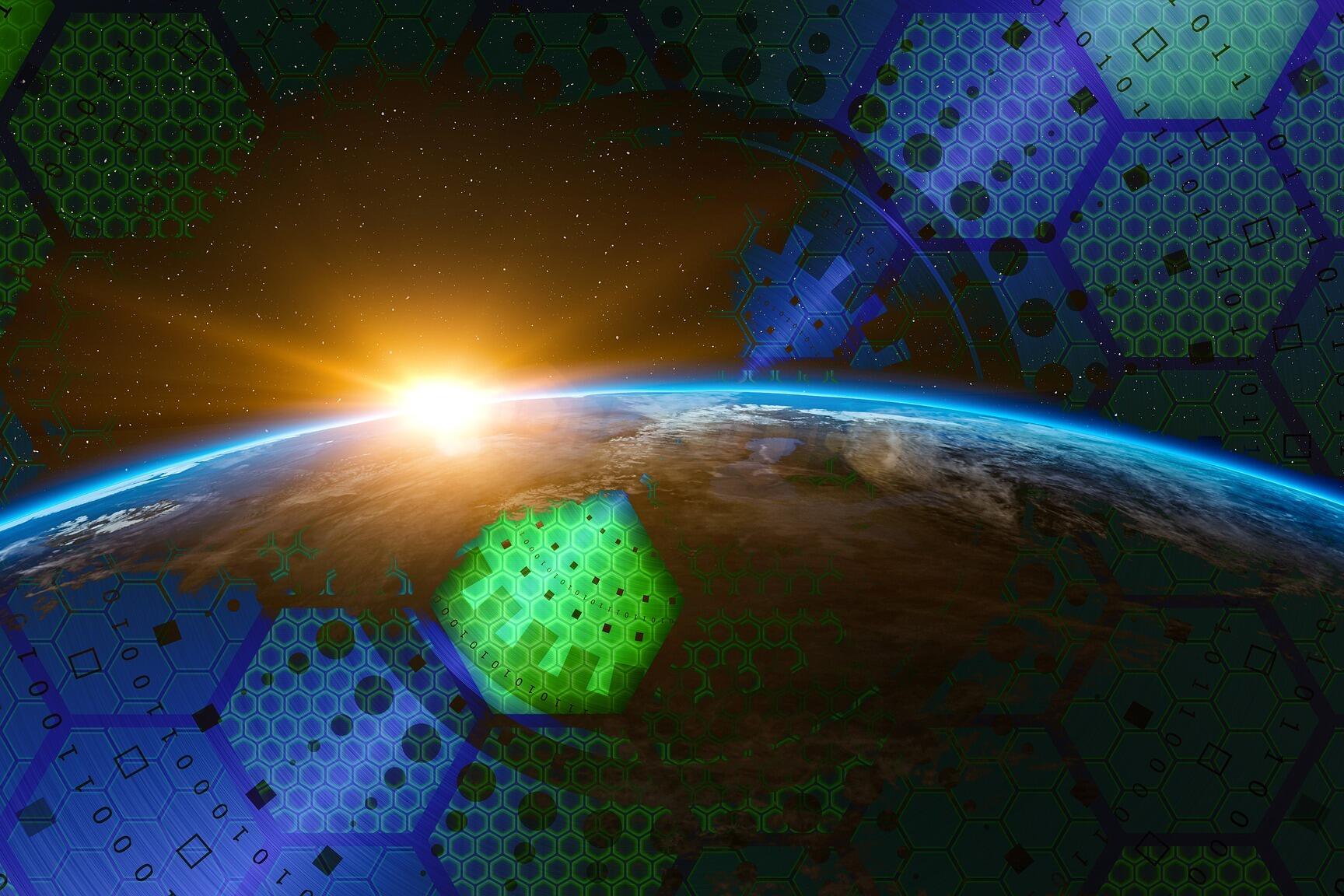 Veranschaulichung der Themen Digitalisierung, digitale Welt, digitale Kultur