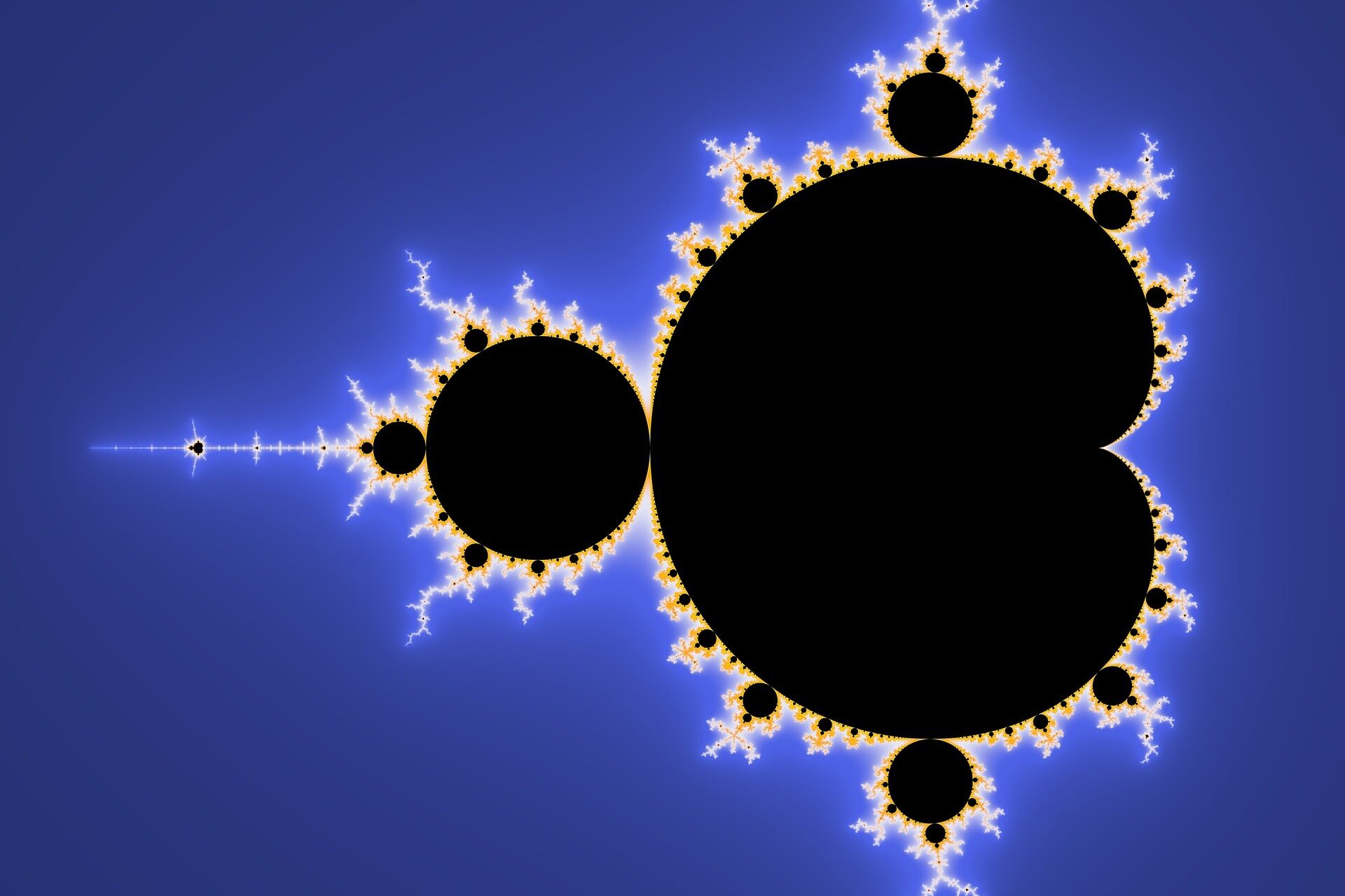 Abbildung eines Fraktals nach Mandelbrot zur Veranschaulichung des Faches Mathematik bzw. MINT.