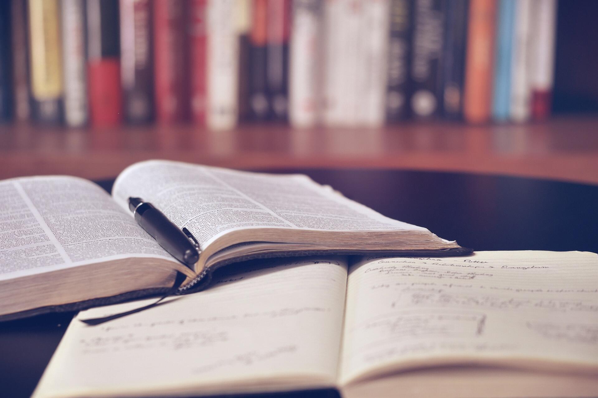 Abbildung von zwei aufgeschlagenen Büchern