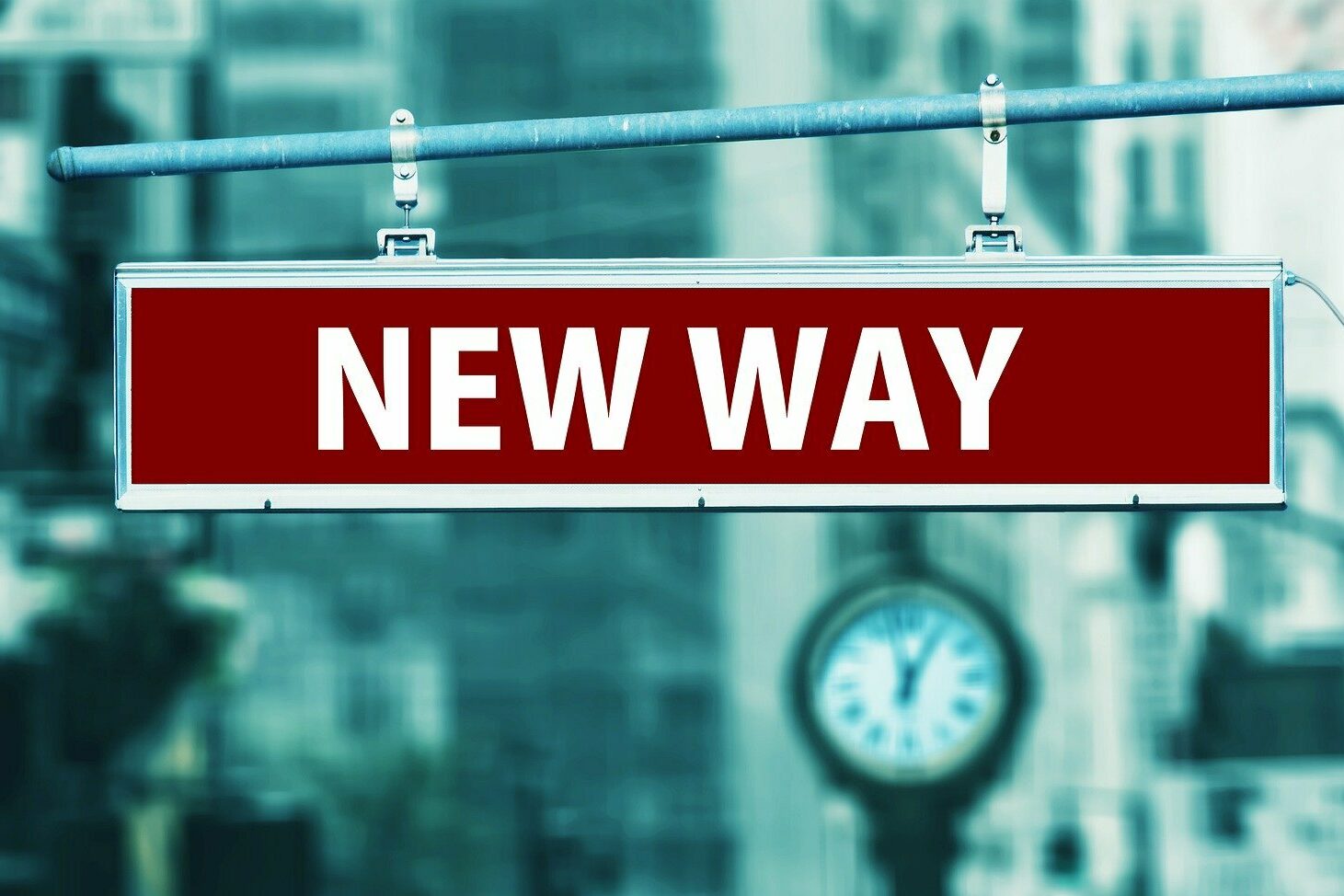 Straßenschild mit der Beschriftung »New Way«