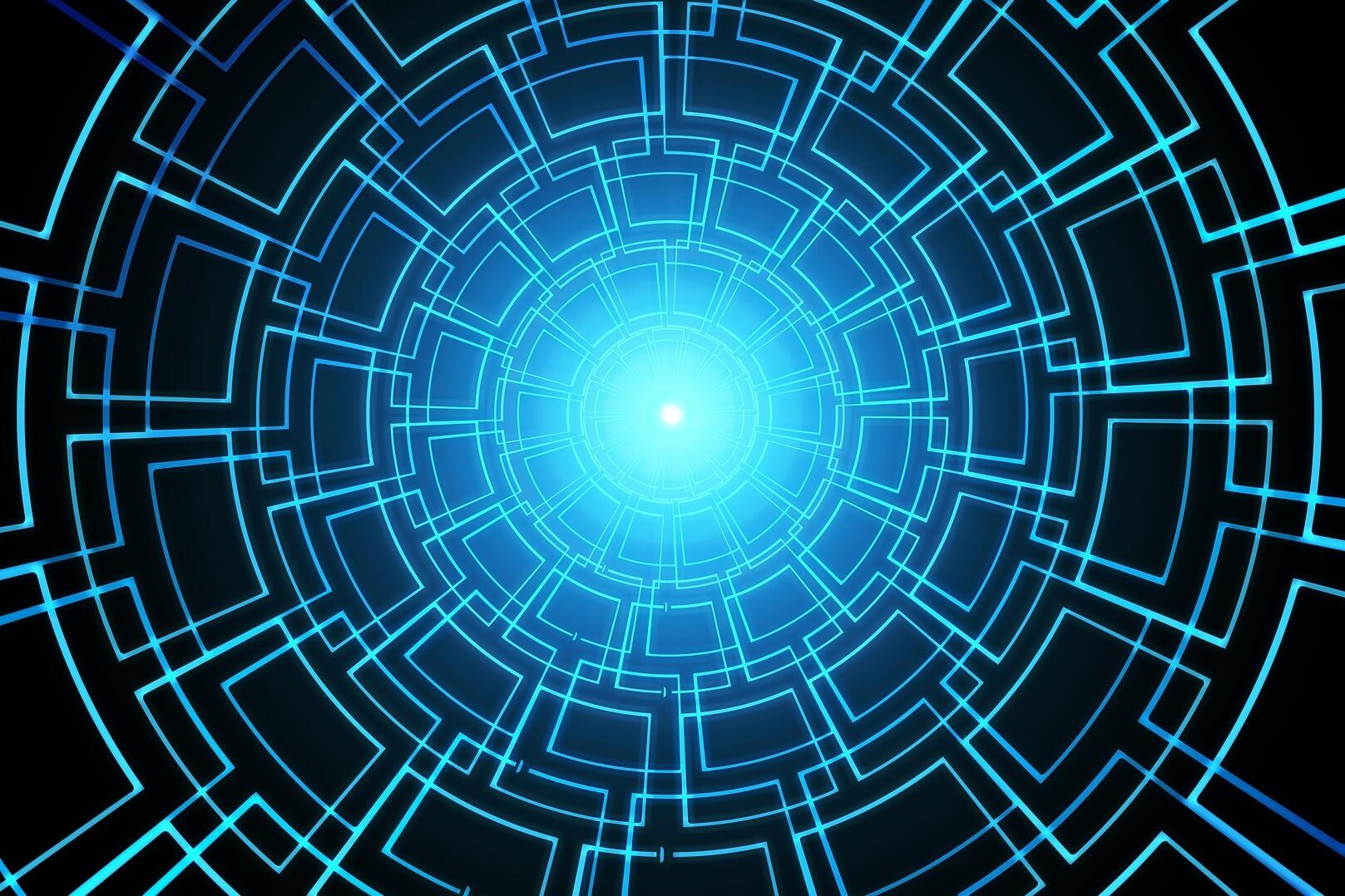 Grafische Darstellung von Technologie, Zukunftslaboren, Forschungseinrichtungen