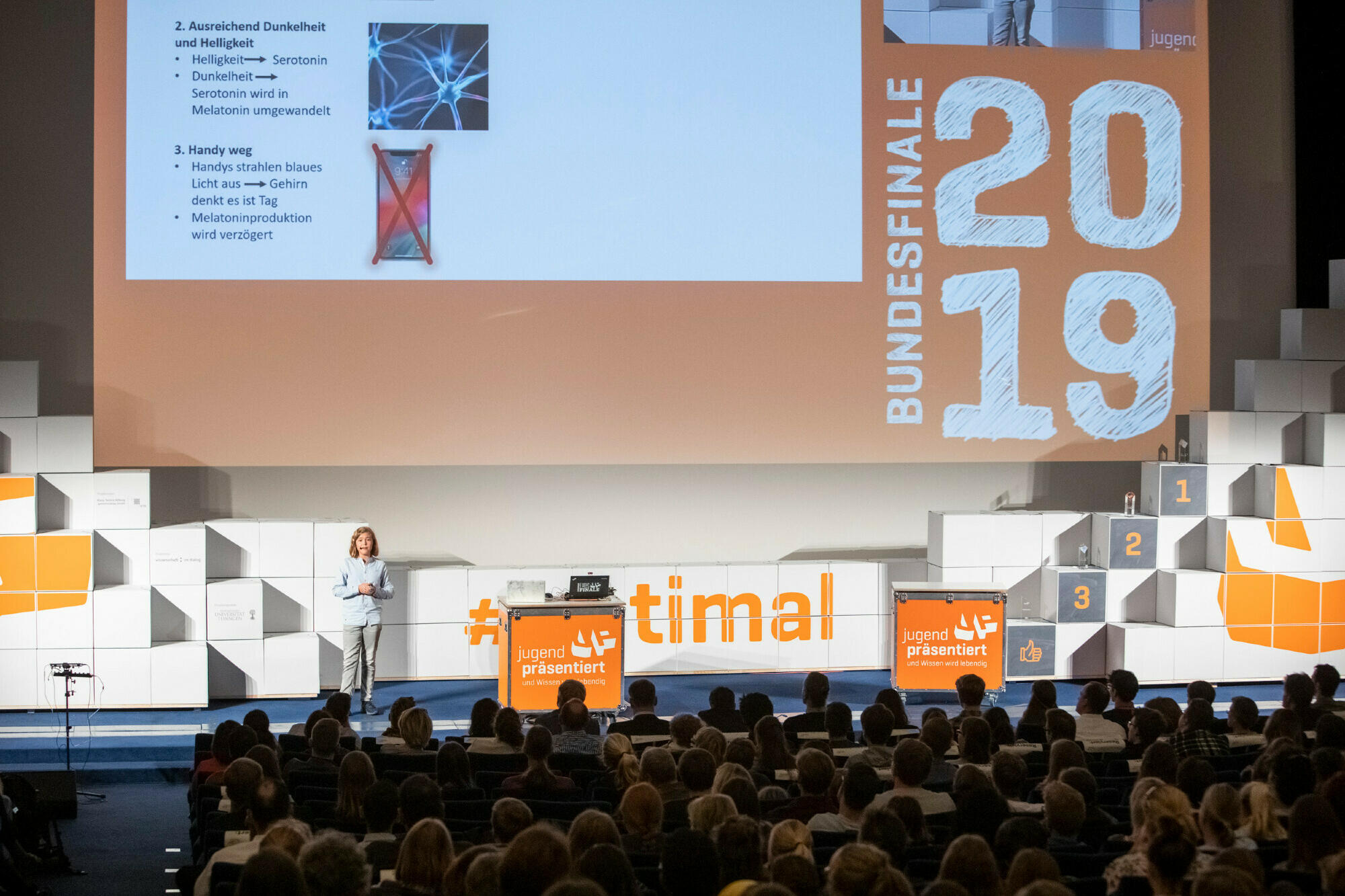 Finale des Wettbewerbs "Jugend präsentiert" 2021 in Berlin.