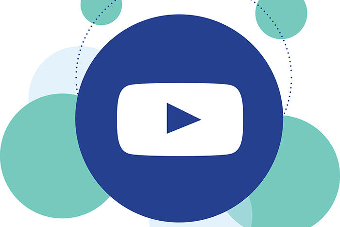 Grafische Darstellung des Buttons, mit dem ein Video angeklickt werden kann.