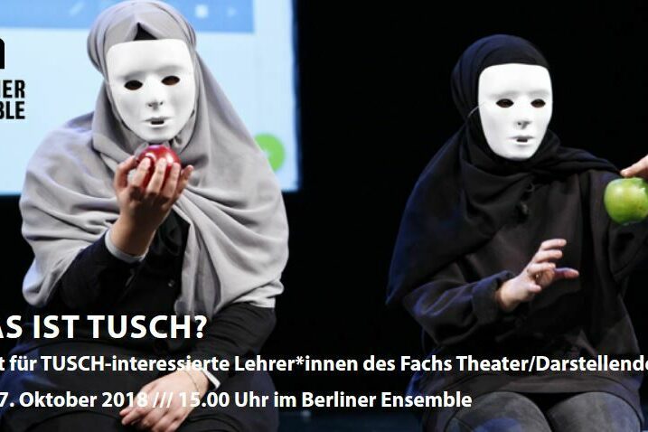 Bild des Einladungsflyers zum Workshop Theater und Schule Berlin